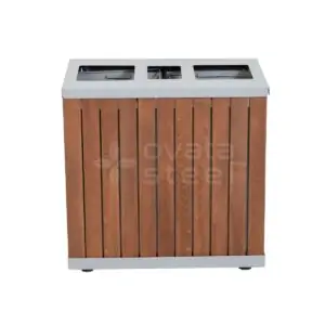 Ovata-475 3'lü Ahşap Sıfır Atık Kutusu