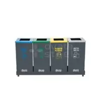 Ovata-489 4'lü Sıfır Atık Kutusu (Hazneli)