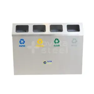 Ovata-494 4'lü Paslanmaz Sıfır Atık Kutusu