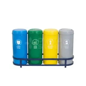 Ovata-478 4'lü Sıfır Atık Kutusu (Hazneli)